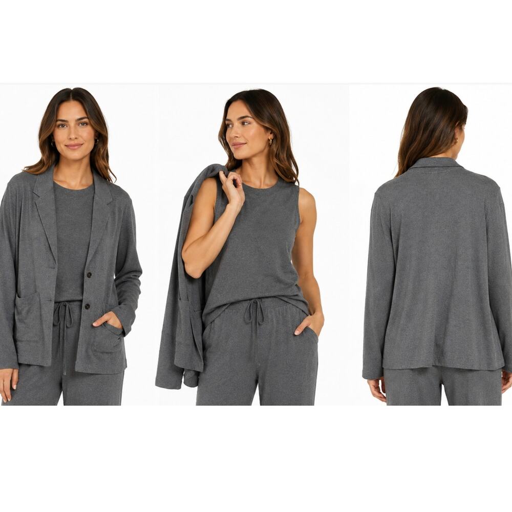 Pact Organic Cotton Travel Set Lounge Set Size M Soft Comfort 2 Piece Gray